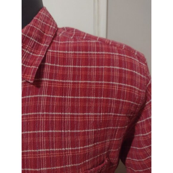Patagonia Button Up Shirt Mens XL Red Plaid Short Sleeve Organic Cotton - Picture 4 of 11